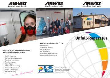 Unfallreparatur Flyer (pdf) - Anhalt Lackiertechnik