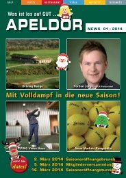 Apeldör NEWS 01 | 2014 - Golf Club Gut Apeldoer