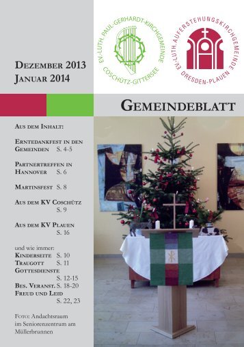 Dezember/Januar2014 - Auferstehungskirche Dresden-Plauen