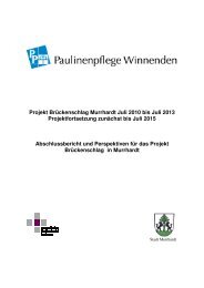 Projekt Brückenschlag Murrhardt Juli 2010 bis Juli 2013 ...