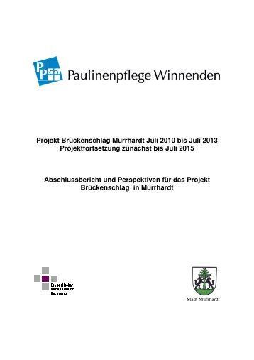 Projekt Brückenschlag Murrhardt Juli 2010 bis Juli 2013 ...