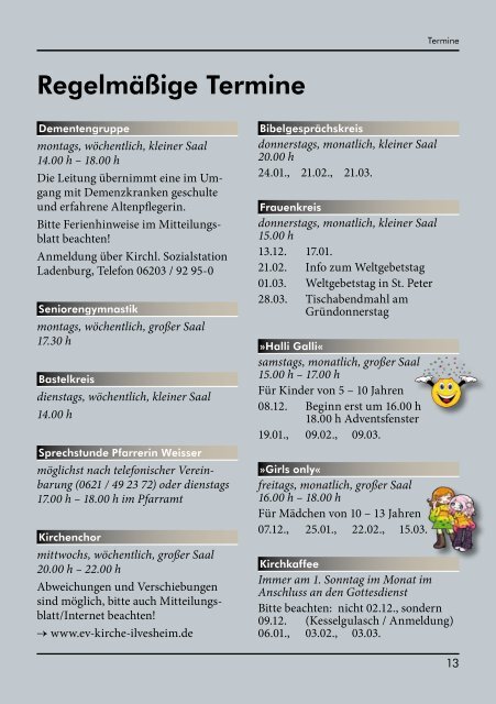 Gemeindebrief Nr. 19 / Advent/Weihnachten 2012 - Evangelischen ...