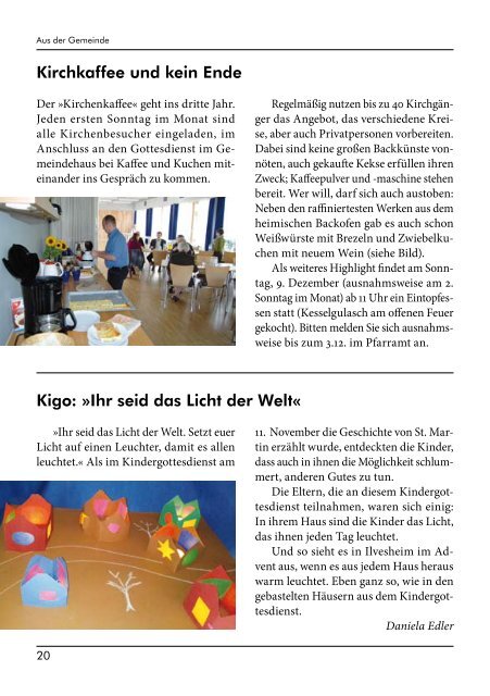 Gemeindebrief Nr. 19 / Advent/Weihnachten 2012 - Evangelischen ...