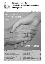 Gemeindebrief Nr. 98 September 2013 (3,9 MB) - Evangelische ...