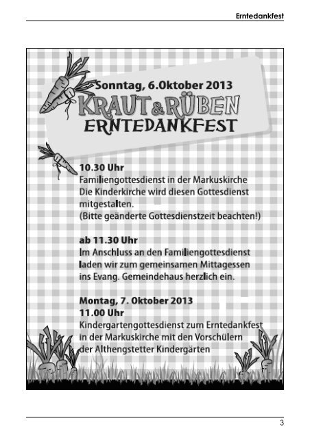 Gemeindebrief Nr. 98 September 2013 (3,9 MB) - Evangelische ...