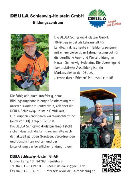 Weiterbildungskalender - Landwirtschaftskammer Schleswig-Holstein