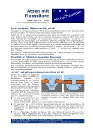 Ätzen mit Flusssäure - MicroChemicals GmbH