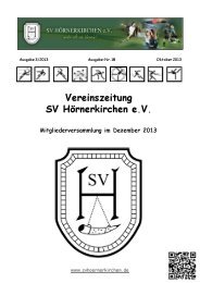 SV Hoeki Zeitung Nr. 18 – 2013 Oktober - SV Hörnerkirchen e.V.