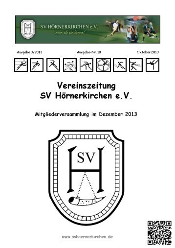 SV Hoeki Zeitung Nr. 18 – 2013 Oktober - SV Hörnerkirchen e.V.