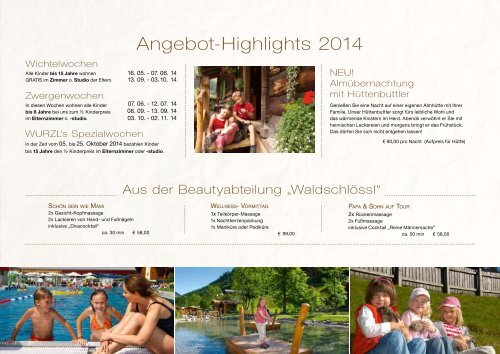Sommerprospekt 2014 - Kinderhotel Waldhof