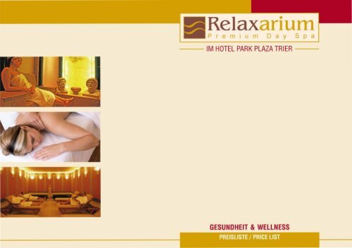 Wellnessprospekt (pdf) - Hotel Trier