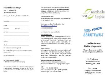 Info Flyer (PDF) - Haus Nordhelle