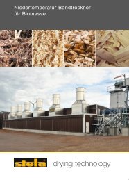 Bandtrockner für Biomasse - stela Laxhuber GmbH