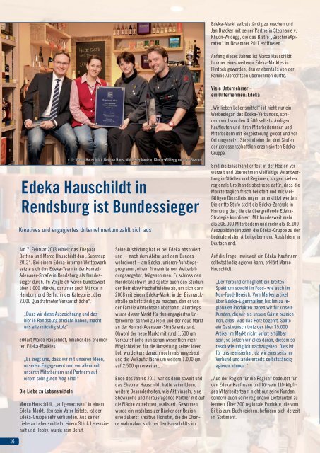 Ausgabe 1/2013 - Stadtwerke Rendsburg