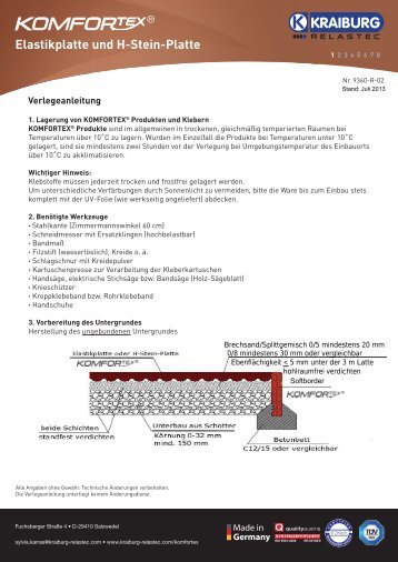 KOMFORTEX Elastikplatte - KRAIBURG Relastec