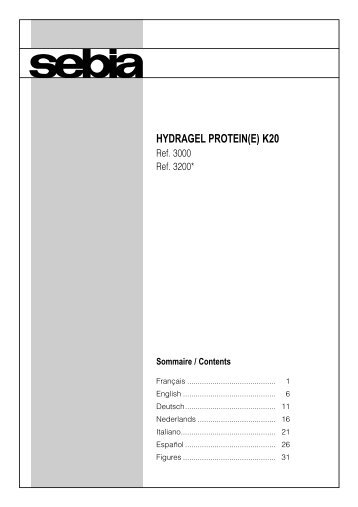 HYDRAGEL PROTEIN(E) K20 - sebia