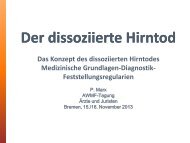 Der dissoziierte Hirntod Der dissoziierte Hirntod - AWMF