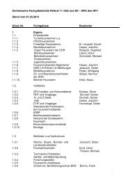 Gemeinsame Fachgebietsliste Referat 11 vfdb und AK BFG des DFV