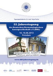 22. Jahrestagung - Deutsche Dermatologische Lasergesellschaft