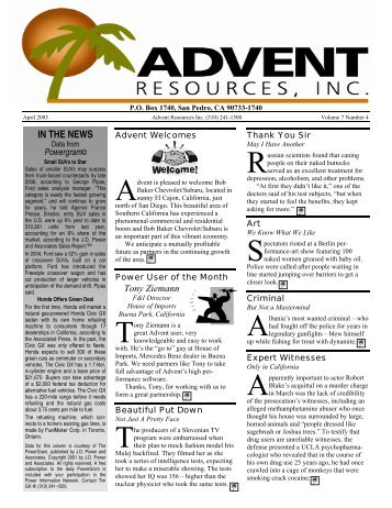 IN THE NEWS - Advent Resources, Inc.