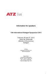 Information for speakers 13th International Stuttgart ... - FKFS