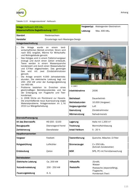 DBFZ Report Nr. 18 - Deutsches Biomasseforschungszentrum