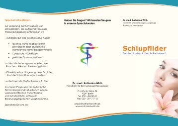 Download Flyer "Schlupflider" als pdf - Dr. med. Katharina Wirth