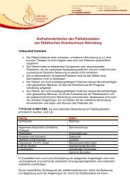 Kriterien für eine Aufnahme - Städtischen Krankenhaus Heinsberg
