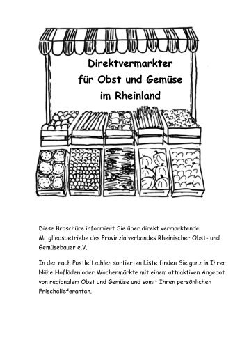 Direktvermarkter für Obst und Gemüse im Rheinland