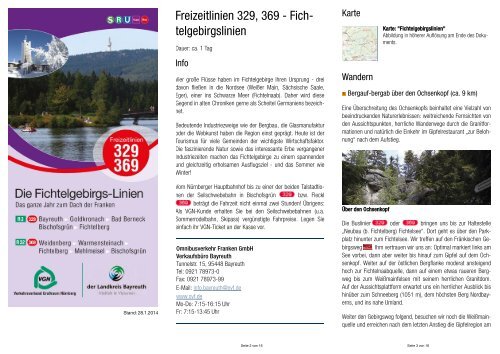 Freizeitlinien 329, 369 - Fich- telgebirgslinien - VGN