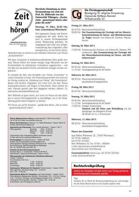 Mitteilungsblatt KW 9/2013 - Gemeinde Winterbach