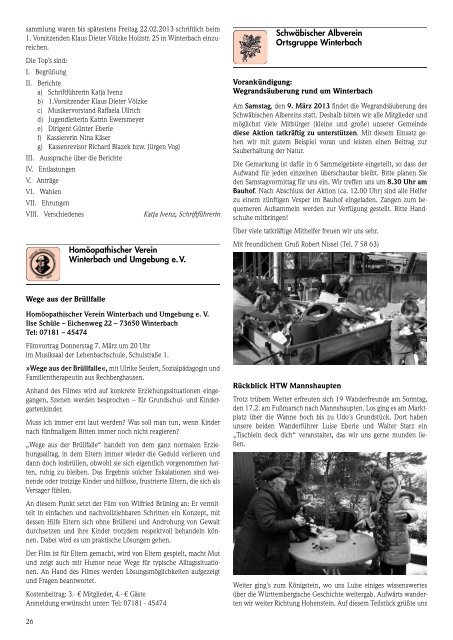 Mitteilungsblatt KW 9/2013 - Gemeinde Winterbach