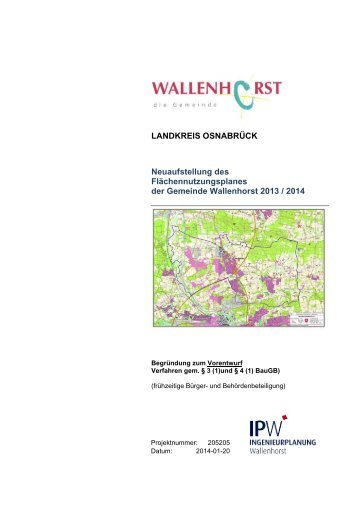 Begründung FNP-Vorentwurf - Gemeinde Wallenhorst