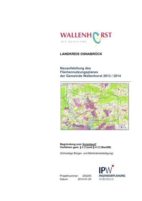 Begründung FNP-Vorentwurf - Gemeinde Wallenhorst