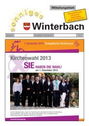 Mitteilungsblatt KW47/2013 - Gemeinde Winterbach