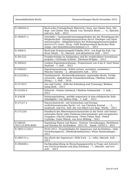 Neuerwerbungen aus dem Fachgebiet Recht - Zentral- und ...