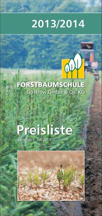 Sortimentsübersicht 2013/ 2014. - Forstbaumschule Güstrow