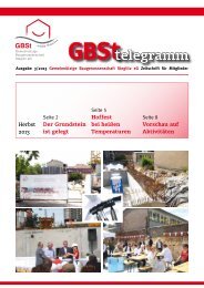 GBSttelegramm - Baugenossenschaft Steglitz