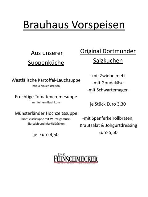 Speisen, Getränke, Genuss - Hövels Hausbrauerei