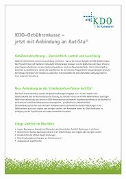 KDO-Gebührenkasse - jetzt mit Anbindung an AutiSta®