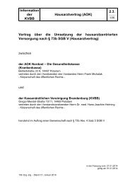 Hausarztvertrag (AOK) - Kassenärztlichen Vereinigung Brandenburg