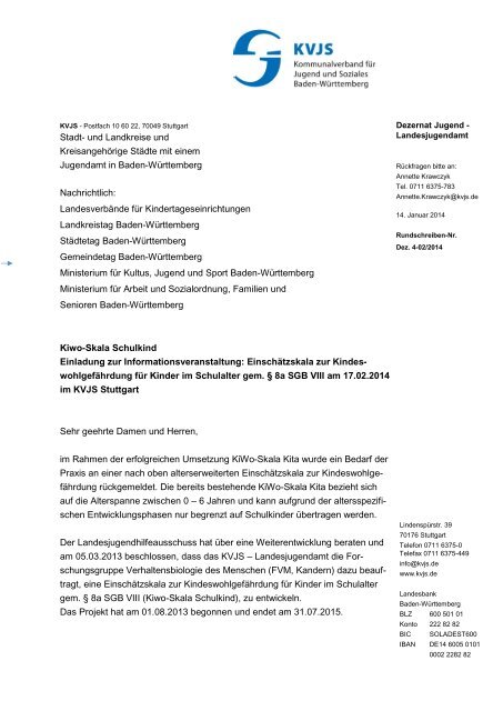 Kiwo-Skala Schulkind - Einladung zur Informationsveranstaltung