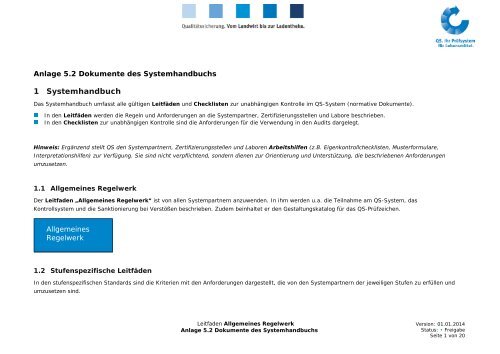 1 Systemhandbuch - QS Qualität und Sicherheit GmbH