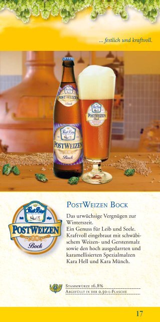 Büchlein Das - Post Brauerei Weiler im Allgäu