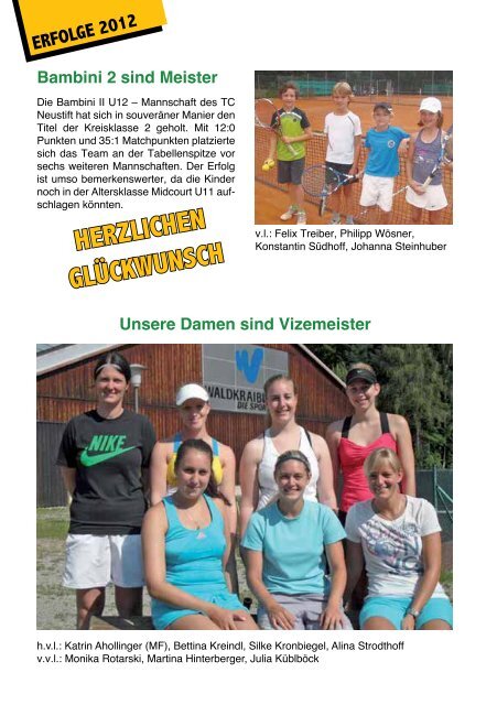 Vereinsheft 2013 als PDF - Tennis-Club Passau-Neustift e.V.