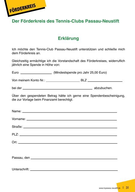 Vereinsheft 2013 als PDF - Tennis-Club Passau-Neustift e.V.