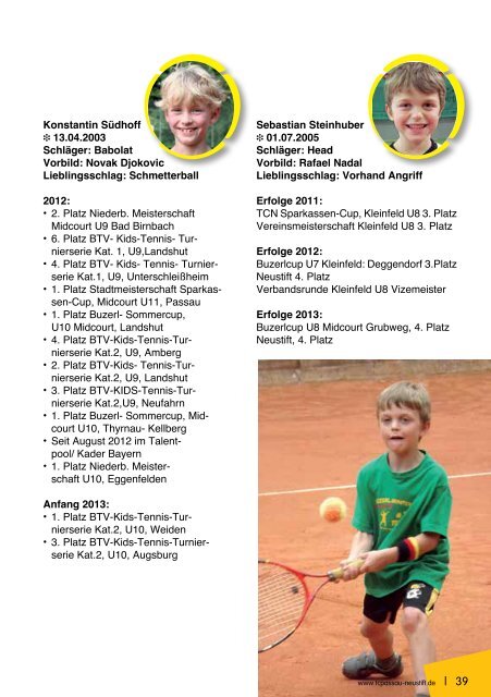 Vereinsheft 2013 als PDF - Tennis-Club Passau-Neustift e.V.