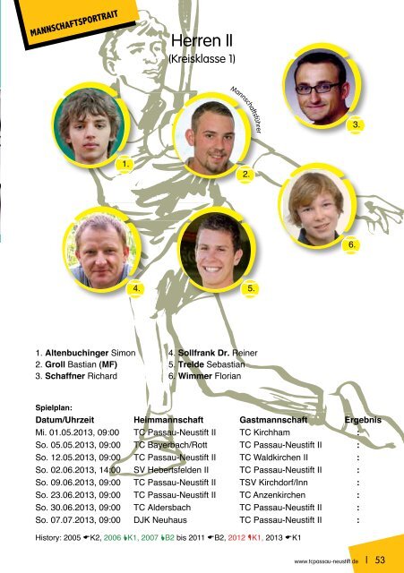 Vereinsheft 2013 als PDF - Tennis-Club Passau-Neustift e.V.