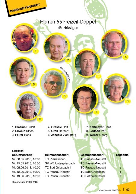 Vereinsheft 2013 als PDF - Tennis-Club Passau-Neustift e.V.