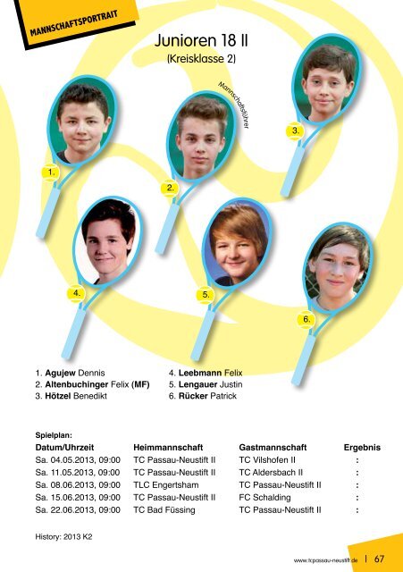 Vereinsheft 2013 als PDF - Tennis-Club Passau-Neustift e.V.